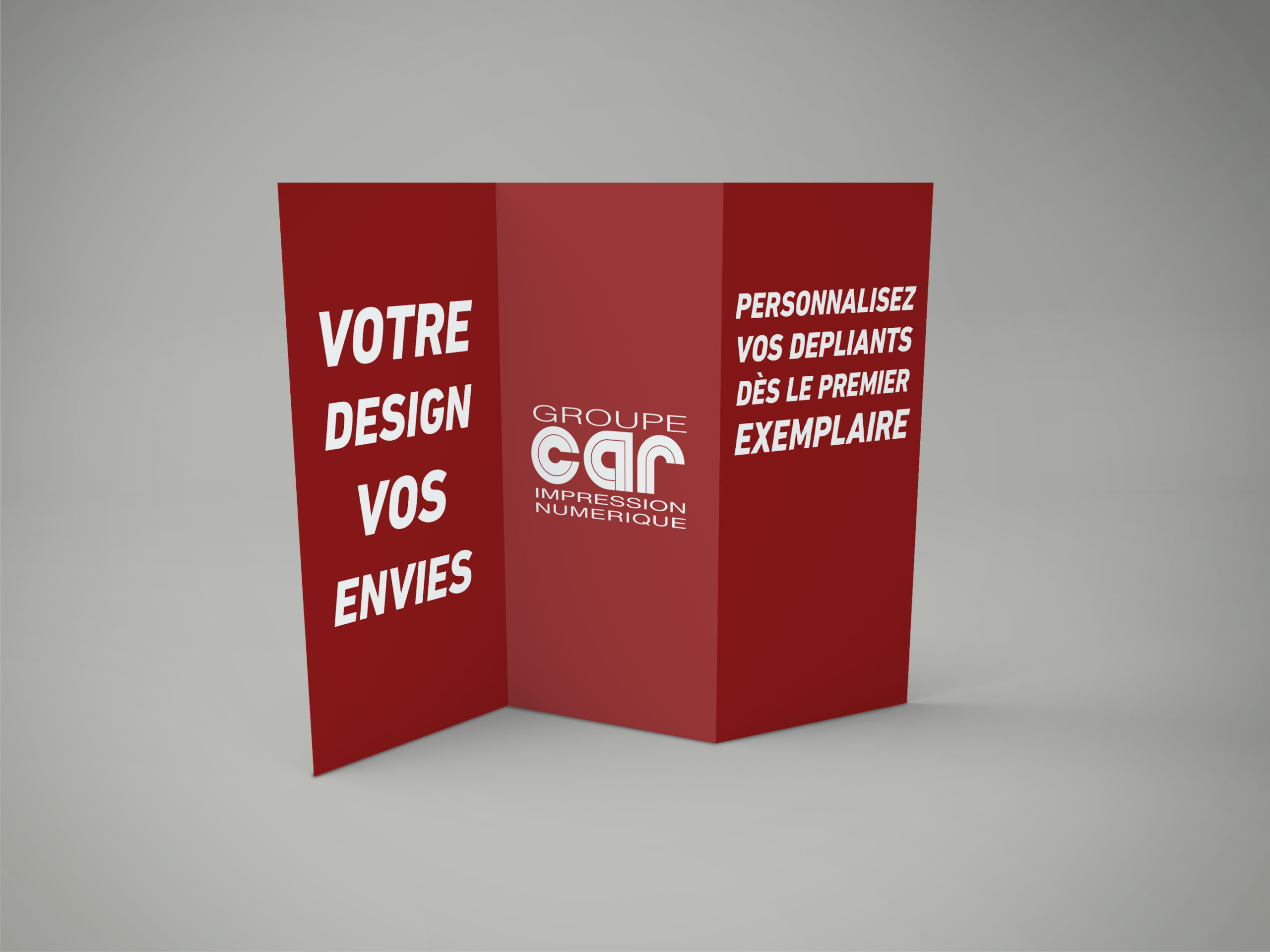 impression dépliant personnalisé trois