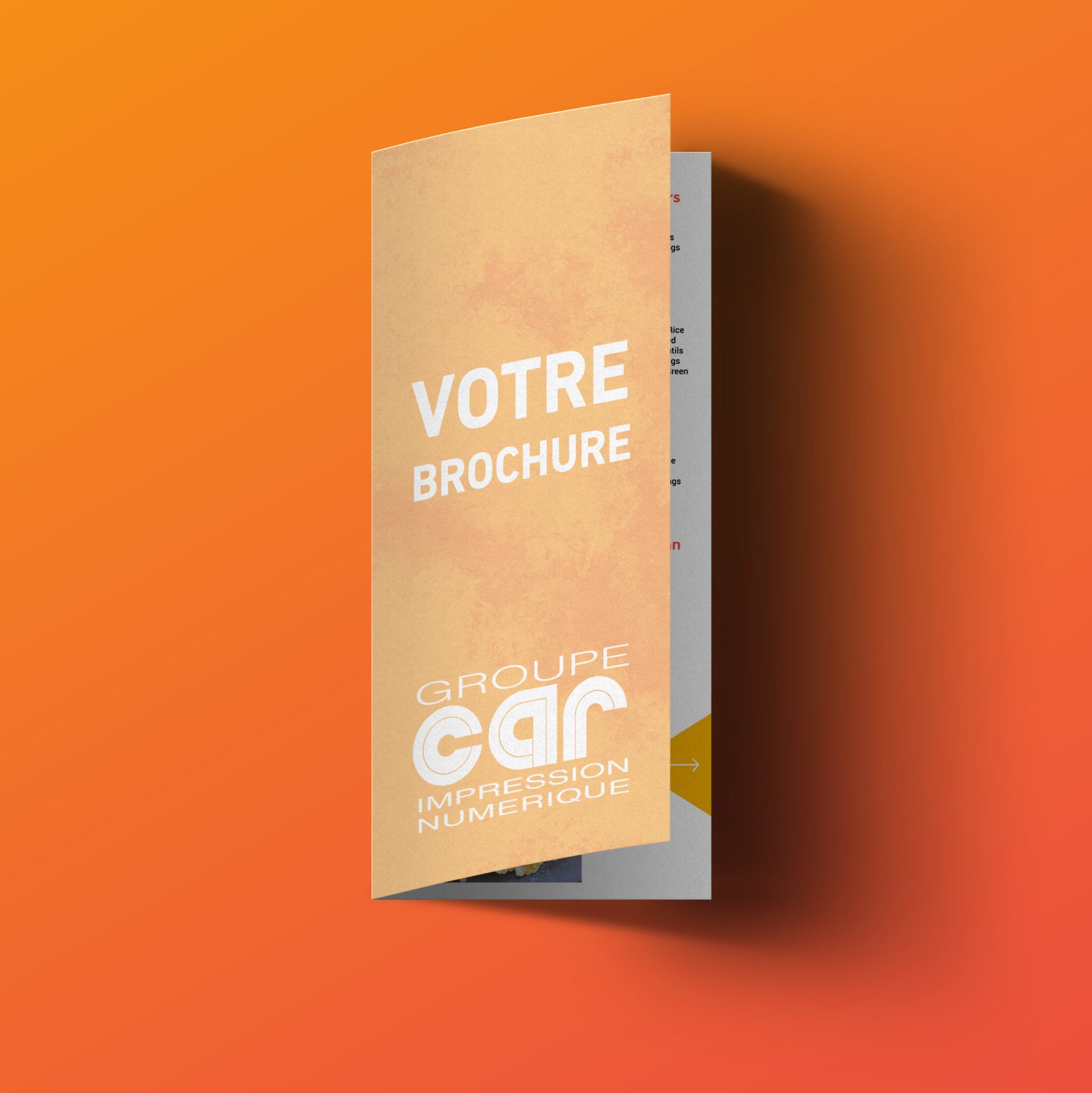 imprimer impression dépliant flyer tract deux volets personnalisé
